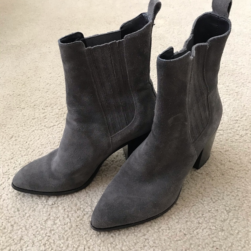 Grey Suede Marc Fisher Boots